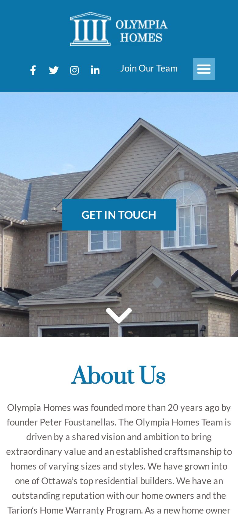 Olympia Homes mobile website layout by Algorank